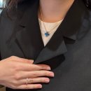 블루클리프 | 몰 명품 아이쇼핑 : 반클리프 칼세도니 &amp; 블루 아게이트 알함브라 빈티지 목걸이 착용후기 | 샤넬 22백...