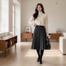 7530 | 겨울 스커트 고민 끝! 울 헤링본 플리츠 미디 롱 스커트 SK7530 솔직 후기