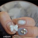 리본아트 | 대구 달서구 감삼동 네일샵 어반뷰티! 리본 이달의 아트 후기~ 겨울 느낌 포인트 네일 &amp; 한 달 넘는...