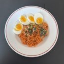 블루 | 팔도 신상 라면 비빔면 더블루 후기 with 봄동