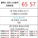 플렉스 로또 216회차 당첨자 이미지