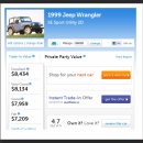 1999년식 jeep wrangler soft top 86000 마일 $5000에 팝니다. 이미지