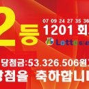 로또 1201회차 1등.2등.3등 당첨축하양식입니다. 이미지