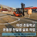 (합)동남환경개발 - 1011 | 아산 초등학교 운동장 천일염 살포 작업 후기