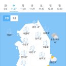 오늘의 날씨🌞☔️☃️ , 2024년 11월 27일 수요일 이미지