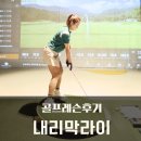 대구 두산동 원포인트 골프레슨후기 필드 라이별 스윙 1. 내리막 라이