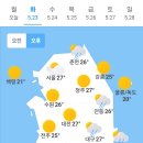 5월 23일 화요일 날씨 이미지