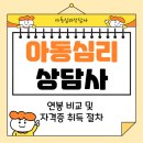 아동청소년심리상담사(야간) | 아동심리상담사 연봉 상세 비교 및 자격증 취득 후기