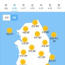 6월 26일 수요일 날씨 이미지