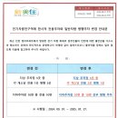 전기차충전구역에 한시적 전용주차와 일반차량 병행주차 변경 안내문 이미지