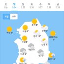 오늘의 날씨🌞☔️☃️, 2024년 3월 24일 일요일 이미지