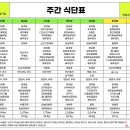 2023년 9월 마지막주 식단표 이미지