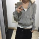 [review] Settle for Moon |Wolf fur hooded zip-up (Grey) 후기.착용샷