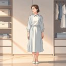 미시라인 | 우아한 미시룩의 정석! 아이팜므 원피스로 완성한 데일리룩