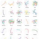 작품이 된 전 세계 지하철 노선도 이미지