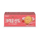 (주)크라운진 | 오늘의 간식 추천 추억의 과자 크라운산도 딸기맛 후기