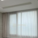 부산신항마린애시앙 / 거실 이중 커튼, 전동 커튼으로 편리하게