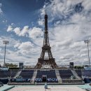 에펠탑 앞 마르스 광장에 설치된 비치발리볼 경기장 이미지