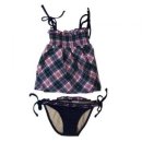 체크 탱크탑 수영복 이미지