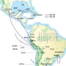 중남미여행지도(루트)-멕시코와 중미, 카리브해역 과 남미대륙 이미지