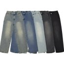 바이헤세드 | 남자청바지 스펠 샌드워싱 세미와이드 워싱 데님팬츠, 빅사이즈 남자기모바지 직접 입어본 후기