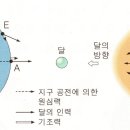 조석현상과 기조력 이미지
