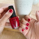 애플네일 | 젤네일 대신 컬러 손톱영양제 OPI 컬러엔비 N25 빅 애플 레드 발색