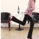 나팔바지 | 다리길어보이는 블랙 나팔 면 팬츠 추천, 봄, 가을...스타일을 동시에 부츠컷 스판 바지 코디 프린세스걸