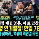 석열이형 제낀 한동훈, 알고보니 비대위와 비밀 만찬, 형을 멕였다 (조사떴다, 이재명 대표 연임 76% 압도적.. 김건희 활동재개, 그 이미지