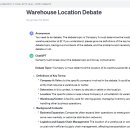 Debate-Must company A determine the location of its warehouse/center at B? 이미지