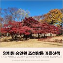 가은1호 | 영휘원 숭인원 조선왕릉 역사 가을산책