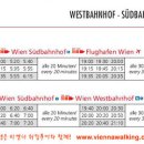 오스트리아 빈(비엔나) 공항-남역-서역 버스 시간표 이미지