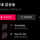 원호야 바이브 급상승 썸바디 1위 EYE ON YOU 3위야 이미지