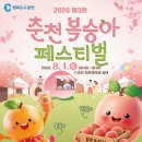 동춘천농협 산지유통센터 | [강원도/축제]2026 춘천 복숭아페스티벌 일정 총정리｜8월 1일 호반체육관 복숭아 5,000박스 할인판매