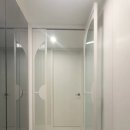 협성휴포레강북작은도서관 | 협성휴포레 강북 아파트 화이트 비대칭 양개 현관 중문으로 완성(이원 중문)