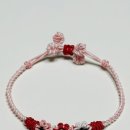 인이어공방 삼색매듭꽃팔찌 레드 L사이즈 실사용 후기 여름 우정팔찌 추천