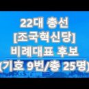 [조국혁신당] 비례대표 후보(총 25명/기호 9번) 이미지