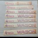 갤로퍼 : 4WD WAGON 스티커 적색 이미지