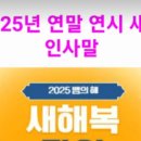 2025년 을사년 뱀띠해 새해 인사말 신년 연말 이미지