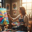 힐링취미 오일파스텔 드로잉 이미지