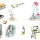 수채 드로잉 이미지