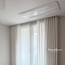 씨유 진주집현 | 경남 힐스테이트 통영 34평 아파트 화이트 플리츠 커튼 , 눈부시게 아름다운 화이트 커튼인테리어...