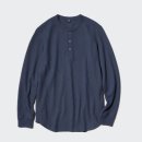 166 | (유니클로) 와플 헨리넥 T 긴팔 사이즈 비교 솔직 후기/ 166cm 남자 (S/M/L 착용)