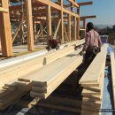 봉평통나무집(Post & Beam) 8 – 지붕목공작업, 방수시트 덮기 이미지