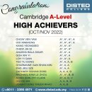 Cambridge A-Level High Achievers (Oct/Nov 2022 Exams) 이미지