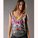 V-neck T With Floral Design 수입보세,저스트카발리,티셔츠,명품의류,수입보세옷,수입보세 여성의류,진품,명품보세 이미지