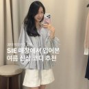 어 페일 블루 닷 | 시에 sie 매장에서 신세경 손민수 해본 여름 오피스룩 블라우스 원피스 코디 추천