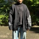 송지오옴므 가디건 인터록 아트워크 자수 가디건 코디 후기