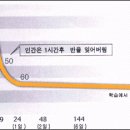 학습 기억력 극대화 비법 - 에빙하우스 망각곡선 이미지