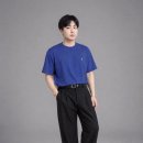 남자 블루 반팔티 코디 추천 여름에도 깔끔하게 입기 좋은 와이드 슬랙스 데일리룩 후기
